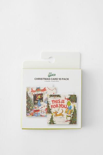 Christmas Card 10 Pack 2024, LCN DRS GRINCH CLASSIC