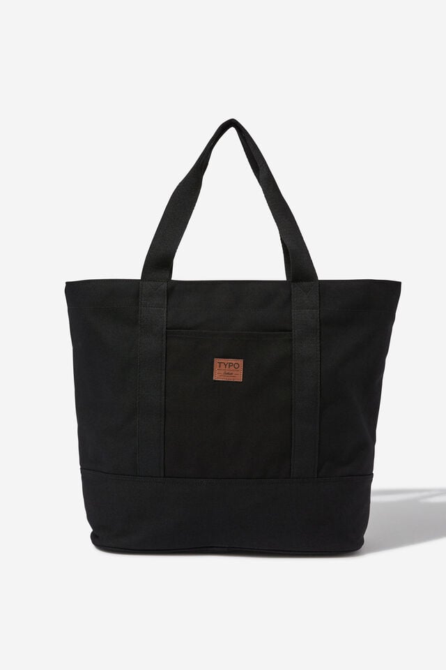 Collegiate Tote Bag, ROYAL MESS / BLACK