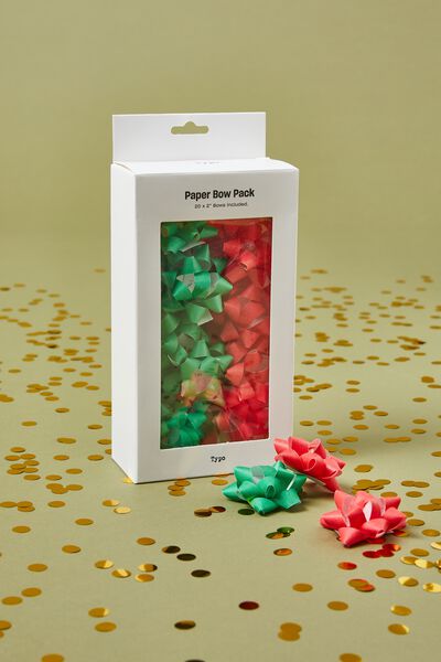 Paper Bow Pack, RED/GREEN