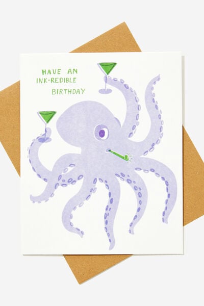 Nice Birthday Card, INK-CREDIBLE BIRTHDAY