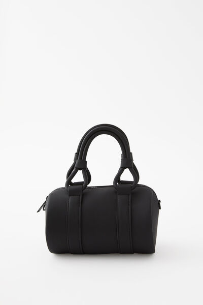 Amelia Mini Duffle, BLACK SMOOTH