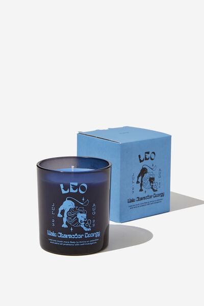 Zodiac Candle, LEO CLEAN BLUE
