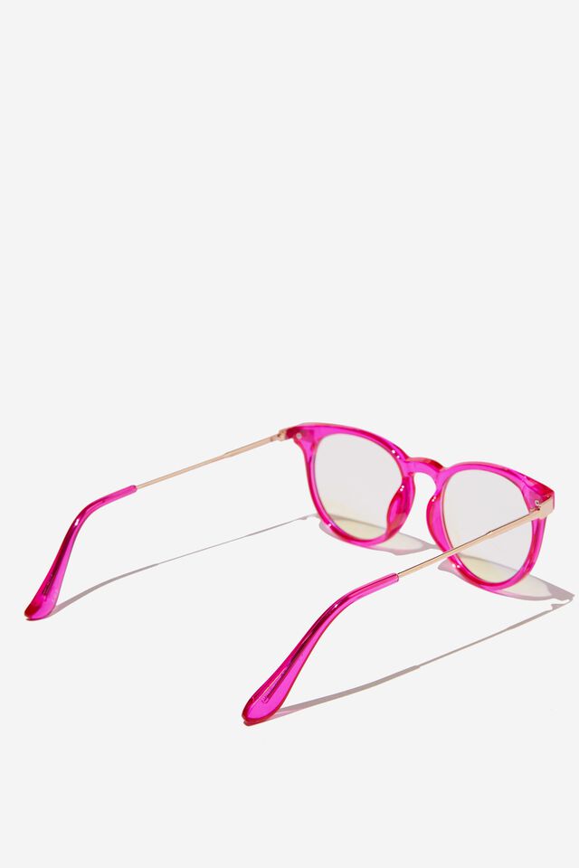 Easy Eye Remi Blue Light Glasses, TINTED HOT PINK