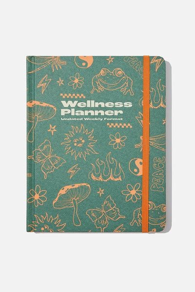 Undated Small Wellness Planner, PEACE AND ICON YARDAGE