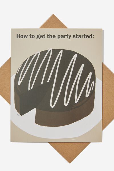 Nice Birthday Card, RG AUS GET THE PARTY STARTED MUD CAKE