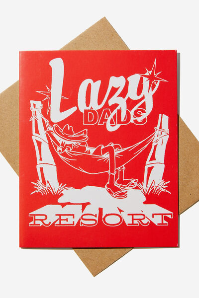 Fathers Day Card 2023, LAZY DADS RESORT