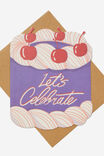 Premium Shaped Nice Card, CAKE CELEBRATE SHAPED - alternate image 1