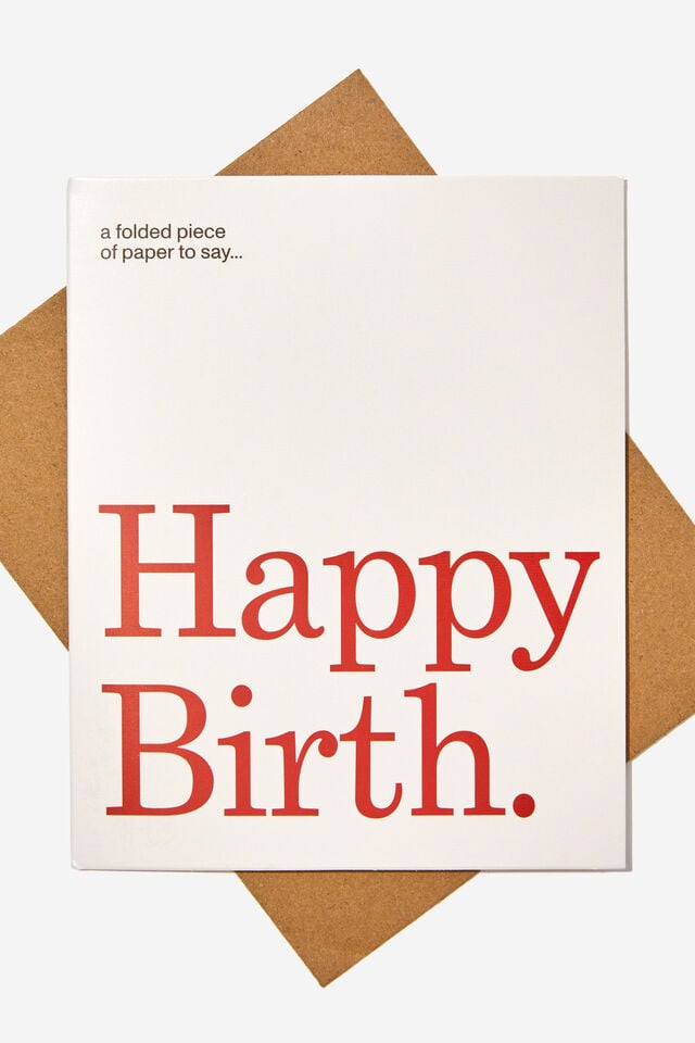 Nice Birthday Card, FOLDED PAPER HAPPY BIRTH