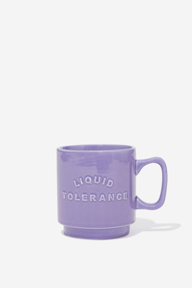 Embossed Mug, LIQUID TOLERANCE