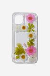 Protective Phone Case iPhone 11, TRAPPED PINK FLORAL DAISY