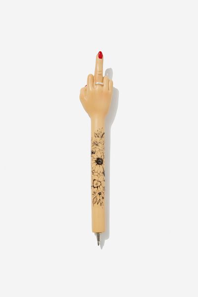 The Novelty Pen, FEMALE RUDE FINGER TATTOO