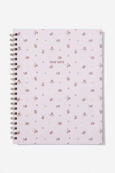 A4 Campus Notebook, TAKE NOTE DITSY FLORAL PINK