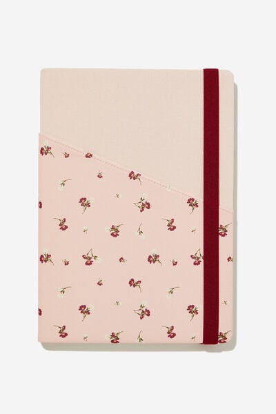 A4 Grid Arlow Journal, PINK MEADOW DITSY