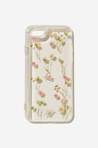 Protective Phone Case 6, 7, 8, SE, TRAPPED MICRO FLOWER ROSA POWDER