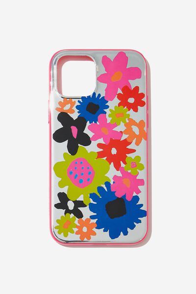 Graphic Phone Case Iphone 12-12 Pro, AS TXJ REFLECTIVE FLORAL
