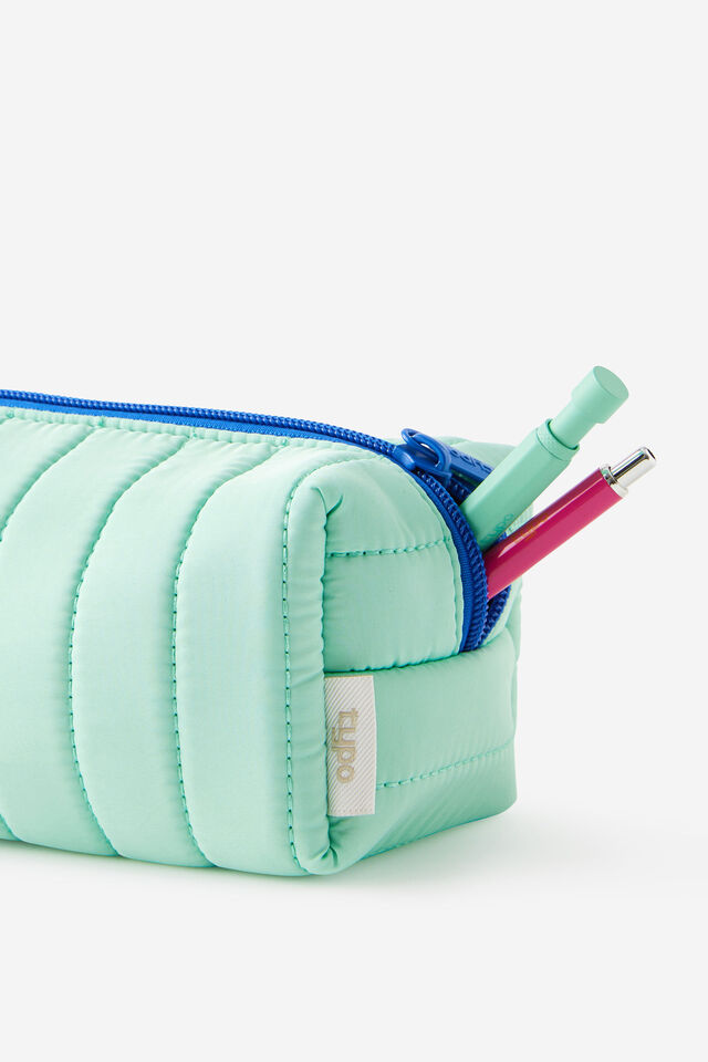 Puffy Stitch Pencil Case, JELLY MINT OCEANA
