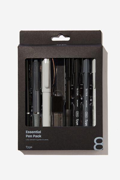 Essential Pen Pack, BLACK AND GREYS