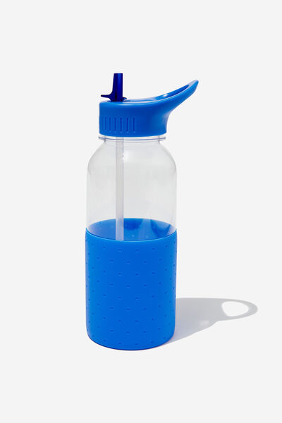 Premium Drink It Up Bottle, COBALT BRIGHT BLUE POLKA