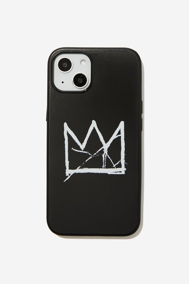 Basquiat Protective Case iPhone 13, LCN BSQ CROWN/BLACK