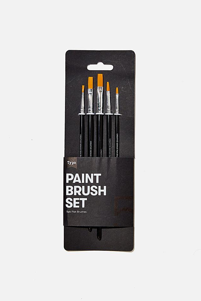 Paint Brush 5 Set, BLACK