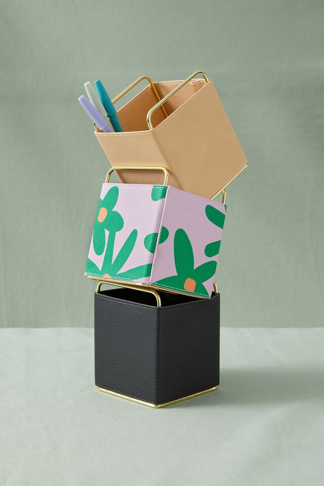 Recycled Mix Pen Holder, LATTE