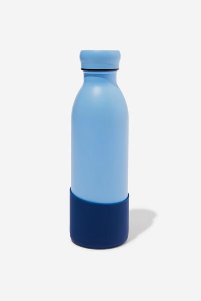 Going Places 500Ml Metal Drink Bottle, SKY BLUE & MIDNIGHT