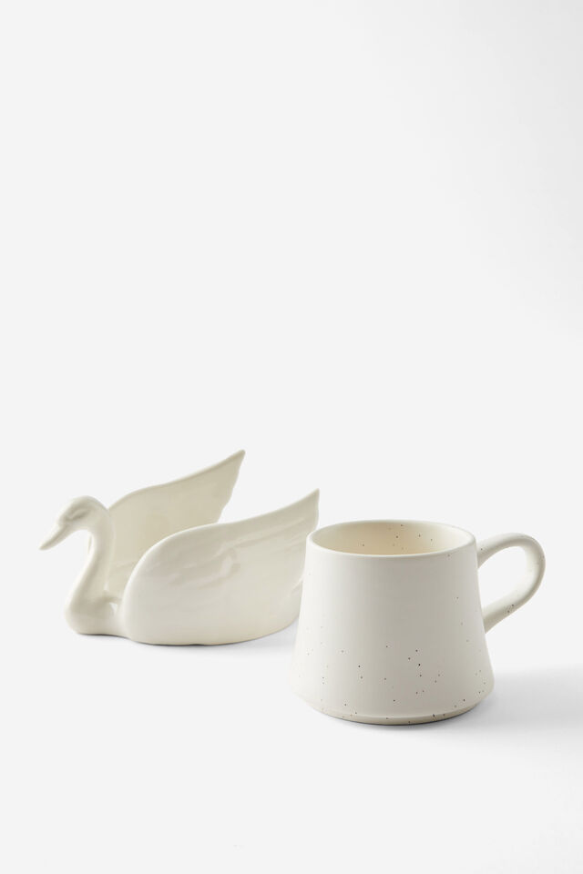 Novelty Swan Mug, ECRU