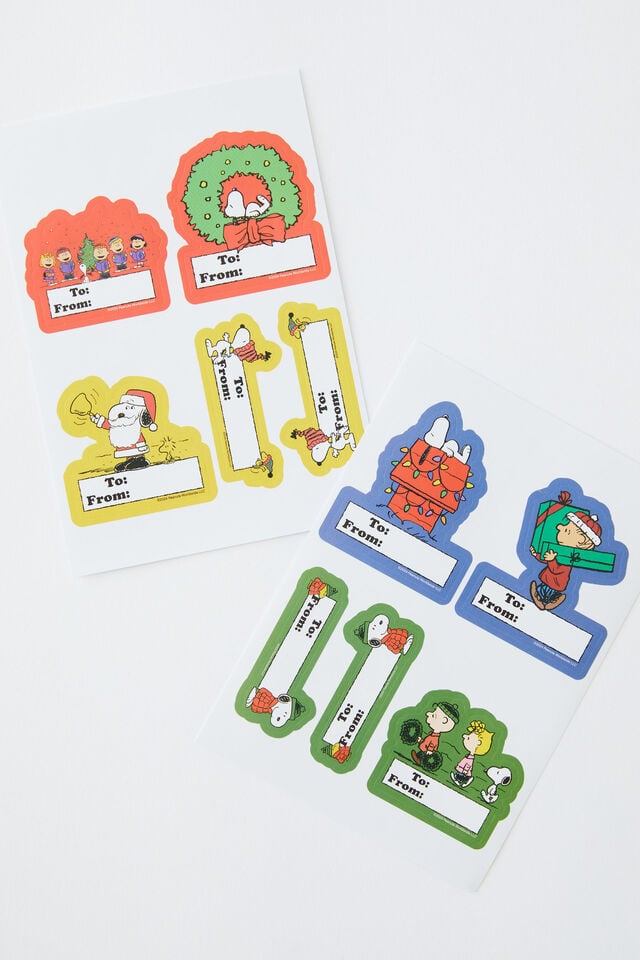 To & From Sticker Sheets, LCN PEA PEANUTS