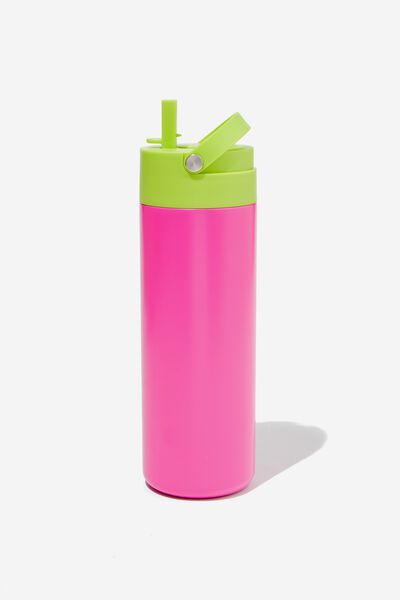 Thirst Quencher 1L Metal Drink Bottle, LIME & SIZZLE PINK
