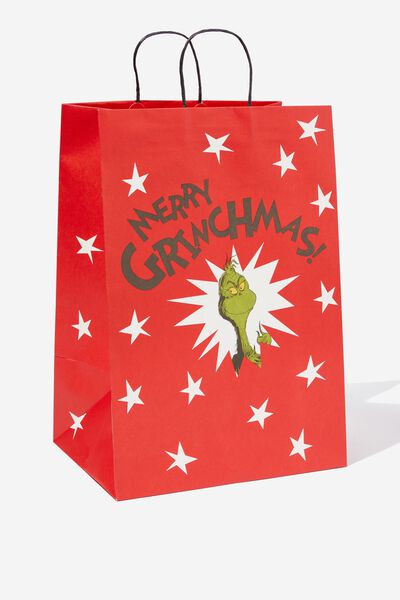 Get Stuffed Gift Bag - Large, LCN DRS THE GRINCH SPICE RED