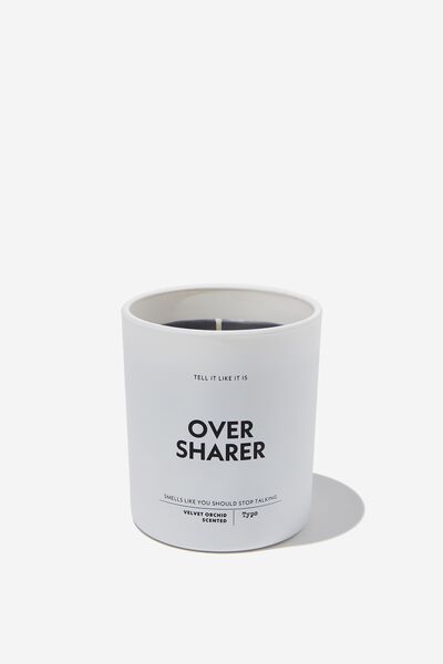 Tell It Like It Is Candle, BLACK OVER SHARER