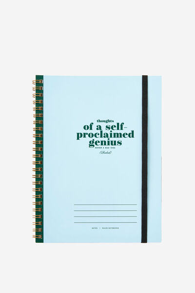 A5 Spinout Notebook, SELF PROCLAIMED GENIUS