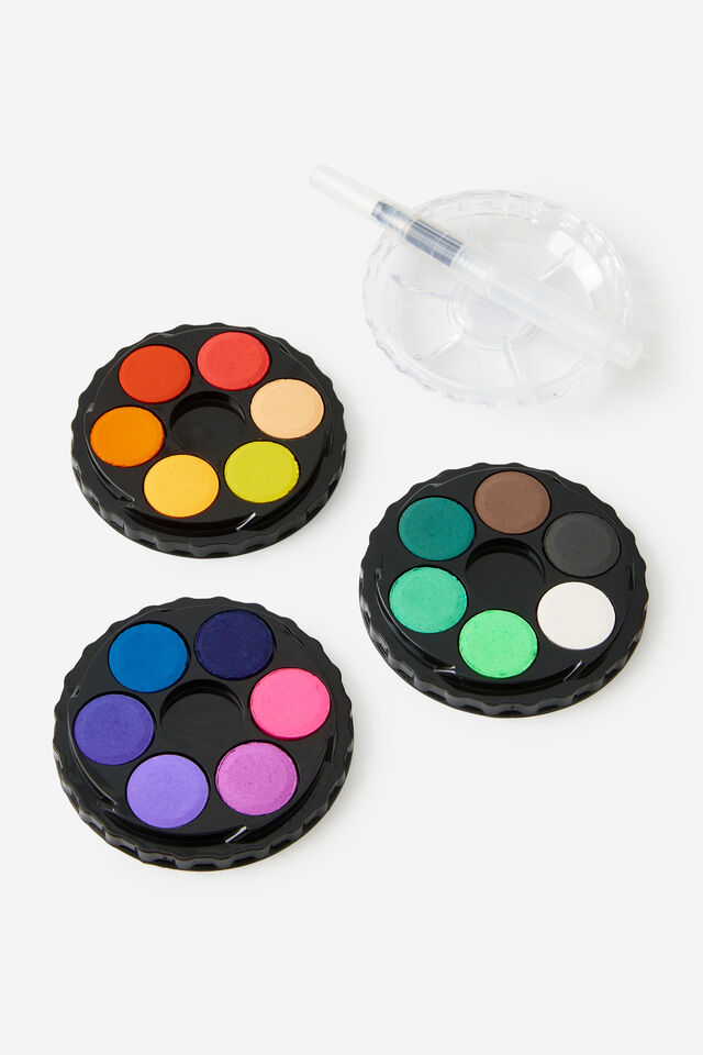18Pc Watercolour Paint Discs, MULTI V2
