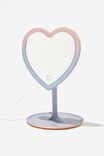 Shaped Mirror Desk Lamp, LILAC &TROPICAL PEACH OMBRE HEART - alternate image 2