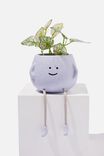 Midi Shaped Planter, ROUND PALE LILAC SPECKLE ROPE LEGS - alternate image 2