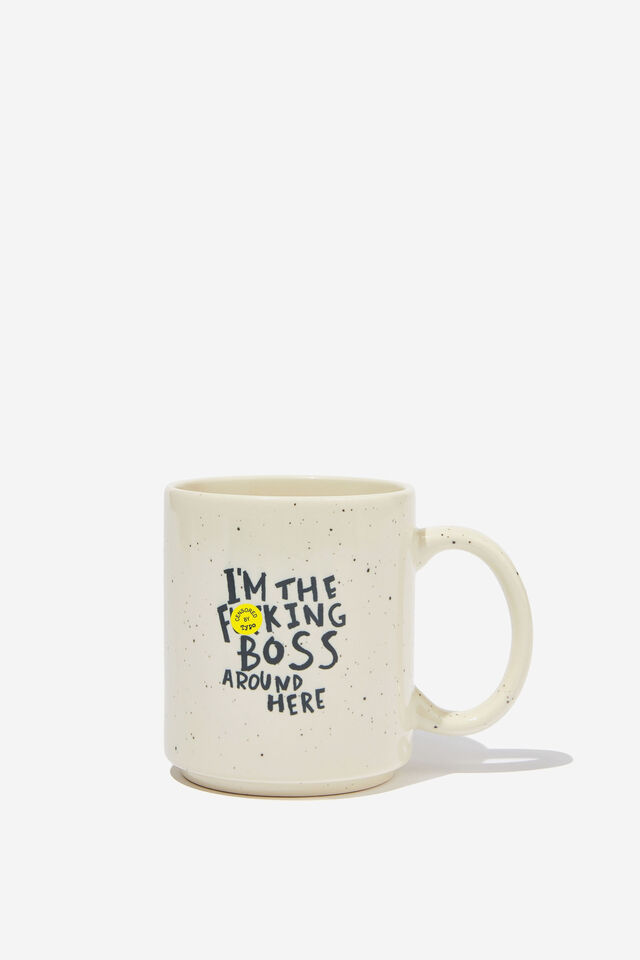 Limited Edition Mug, IM THE BOSS SPECKLE
