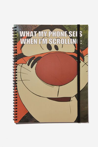 A4 Spinout Notebook Recycled, LCN DIS TIGGER MEME