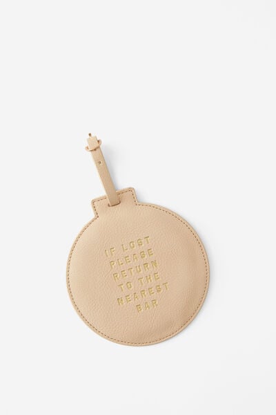 Off The Grid Luggage Tag, NEAREST BAR / LATTE