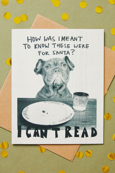 Christmas Card 2022, I CAN T READ DOG