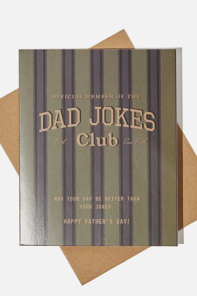 Fathers Day Card, DAD JOKES CLUB