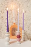 4 Pk Tapered Candles, IRIS PURPLE - alternate image 2