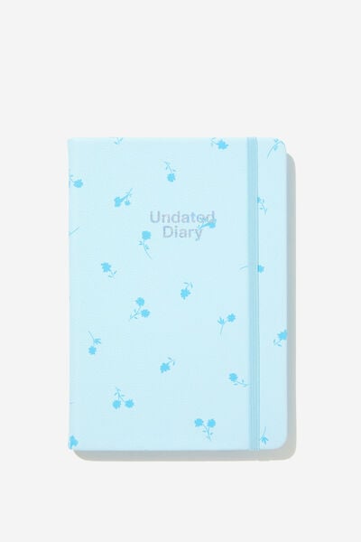 A5 Undated Weekly Buffalo Diary, ARCTIC BLUE DITSY FLORAL