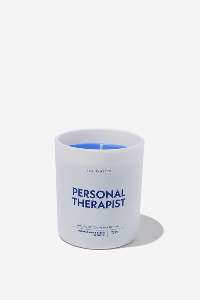 Tell It Like It Is Candle, ULTRA BLUE PERSONAL THERAPIST