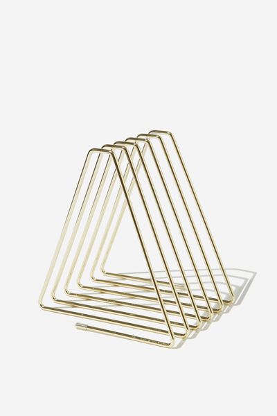 Metal Shaped Paper Filer, TRIANGLE GOLD