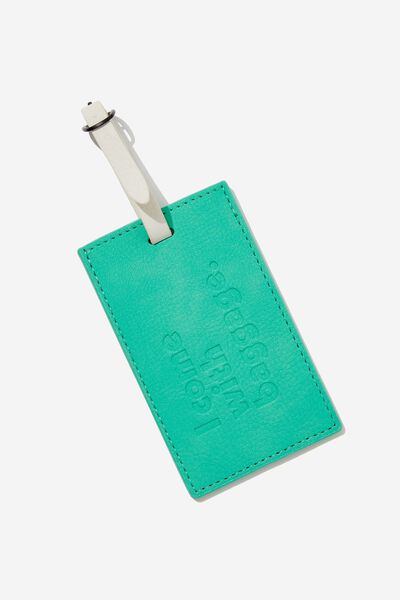 Off The Grid Luggage Tag, BAGGAGE JUNGLE GREEN