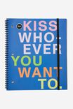 College Ruled Spinout Notebook V, KISS WHOEVER YOU WANT! - alternate image 1