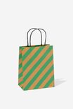 Get Stuffed Gift Bag - Small, GREEN/CRAFT DIAGONAL STRIPE - alternate image 1