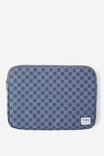 Take Me Away 13 Inch Laptop Case, STRIPED CHECK STORM BLUE - alternate image 1