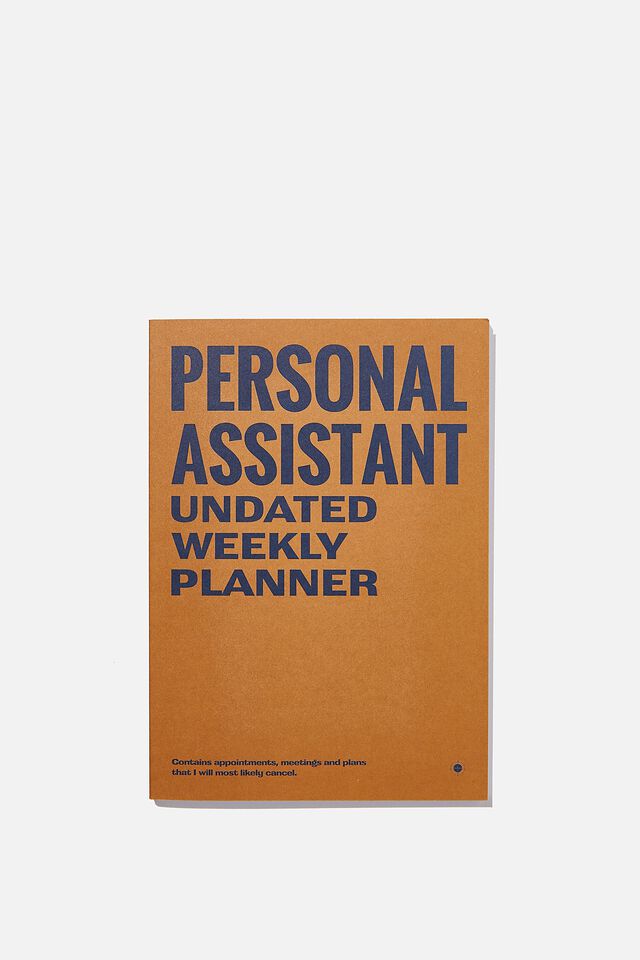 Undated A5  Weekly Planner, PERSONAL ASSISTANT
