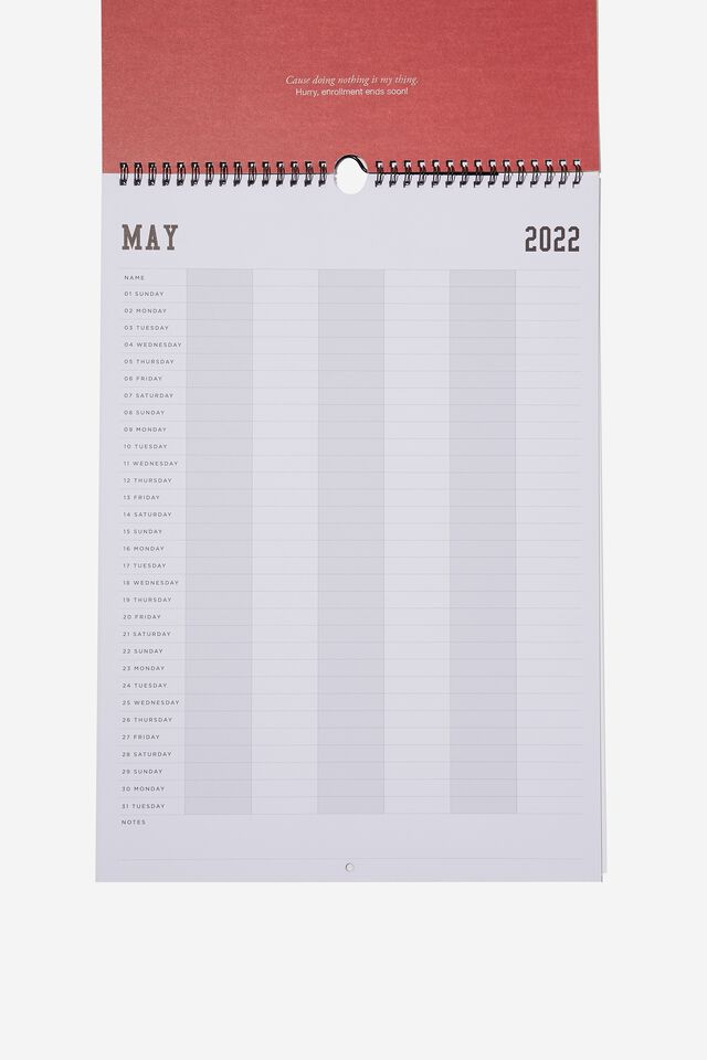 2022 Household Calendar, BASIL 2022
